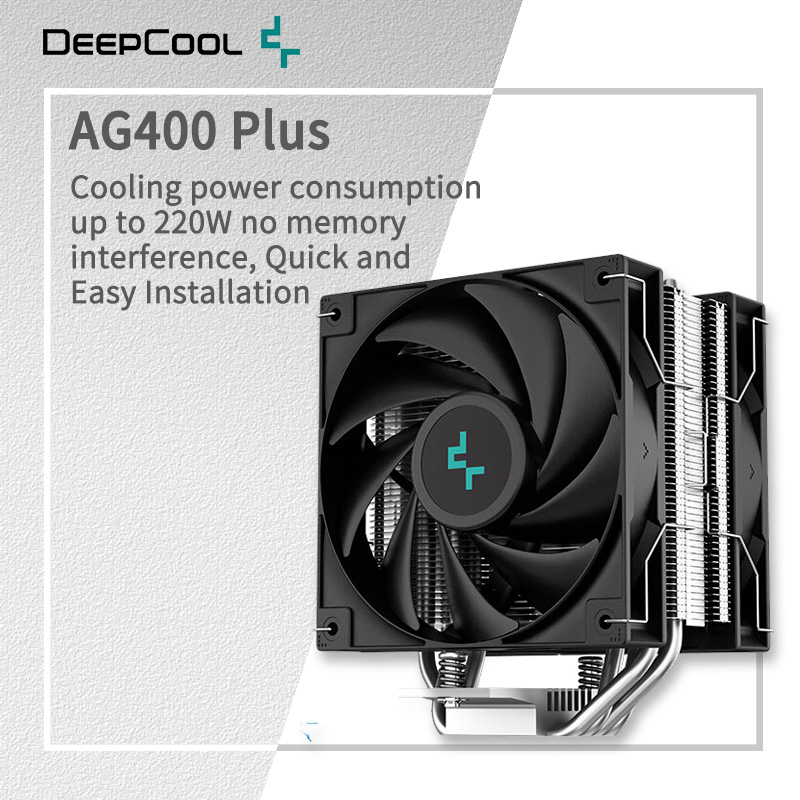 Air Cooler Cpu - DEEPCOOL AG400 4 Isı borusu Çift