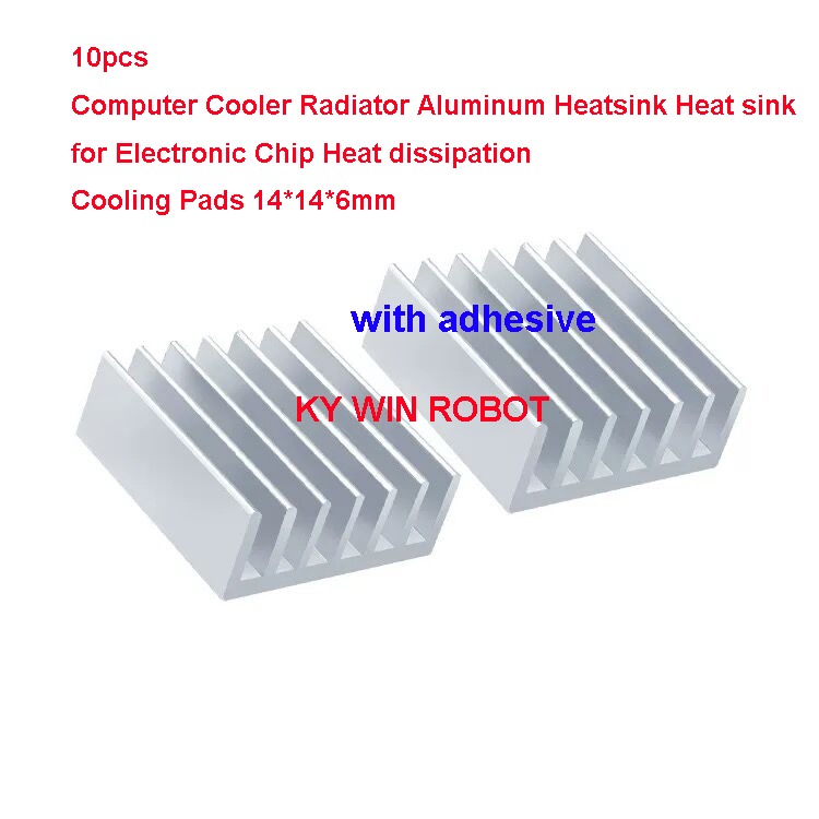 Heatsink - 10 Adet Mini Yapışkanlı Alüminyum Radyatör