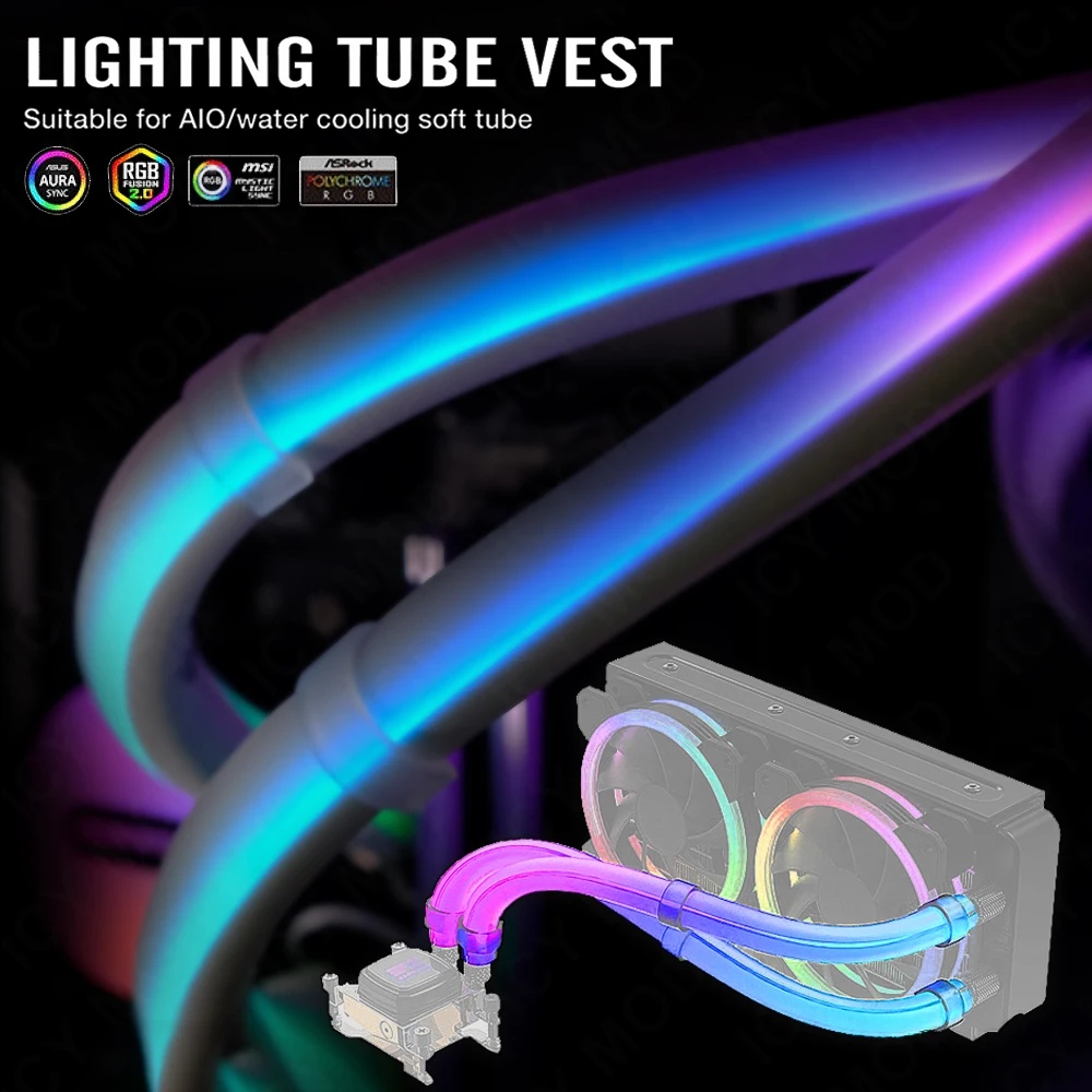 Aio Liquid Cooler - EZDIY ARGB ışık şeridi For12MM Yumuşak