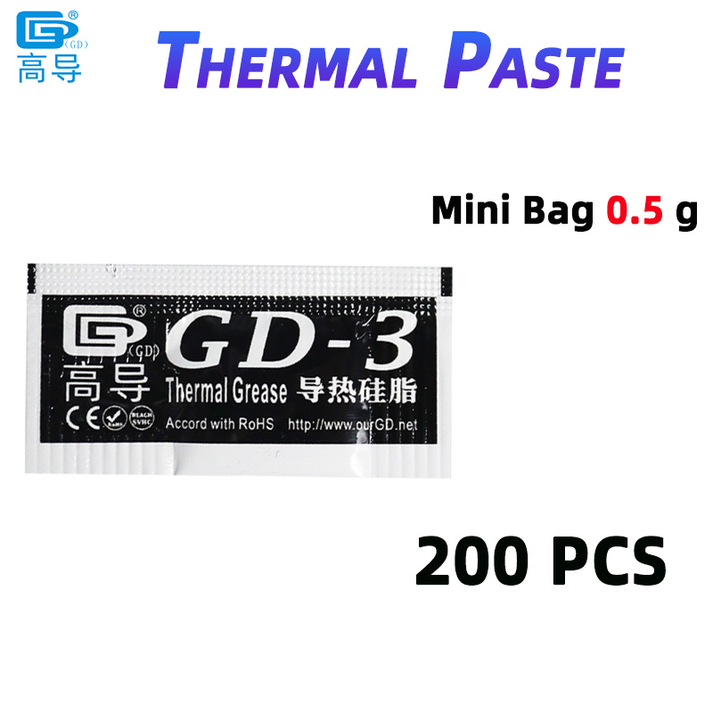 Net ağırlık 0,5 gram, 200 adet - Thermal Paste incelemesi ve fiyatı